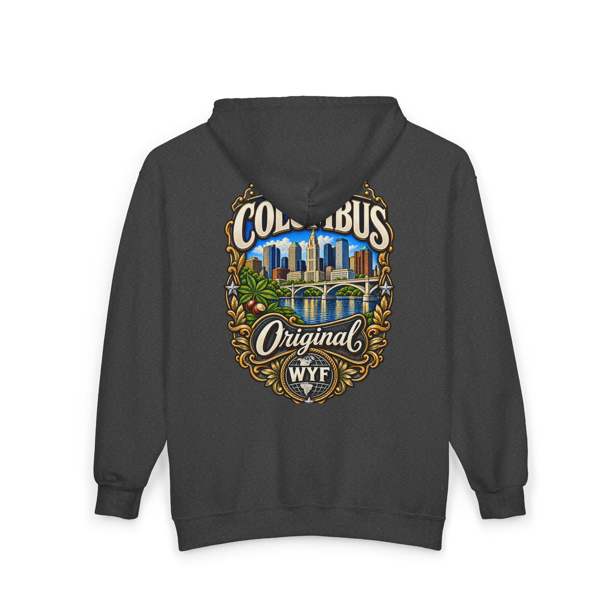 WYF Columbus Full-Zip Hoodie | Columbus Souvenir & Where You From Streetwear