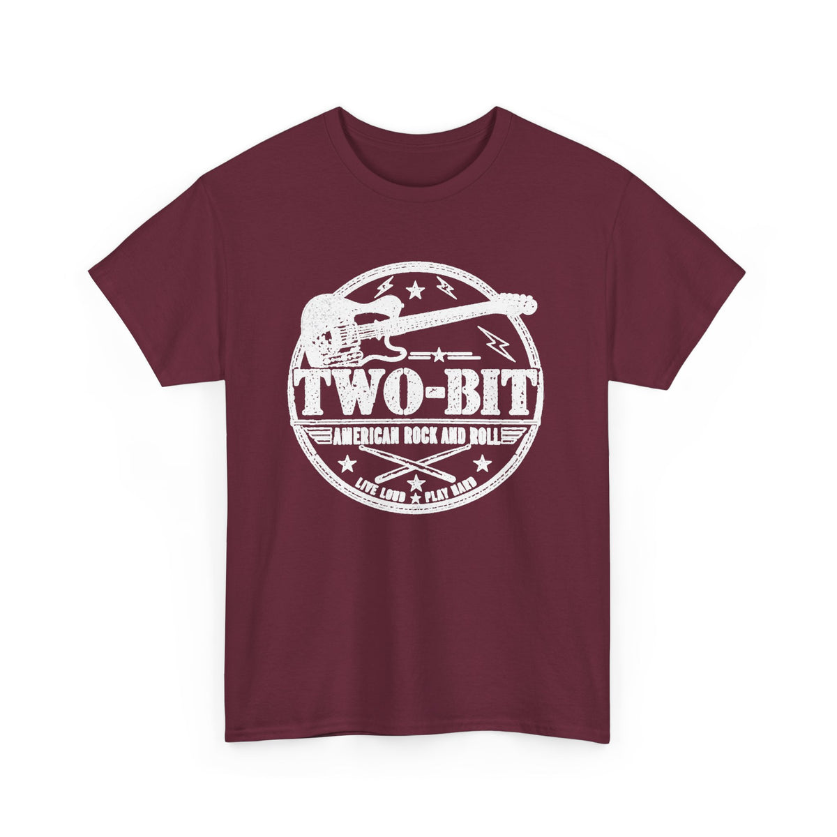 Two-Bit American Rock T-Shirt — Vintage Guitar Band Tee