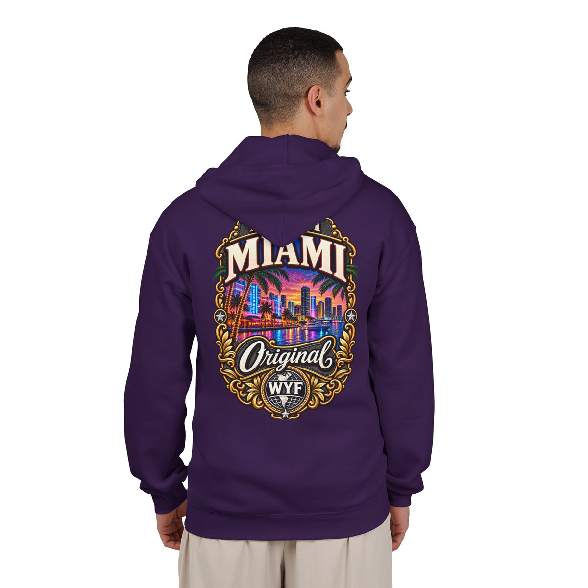 WYF Miami Full-Zip Hoodie | Miami Souvenir & Where You From Streetwear