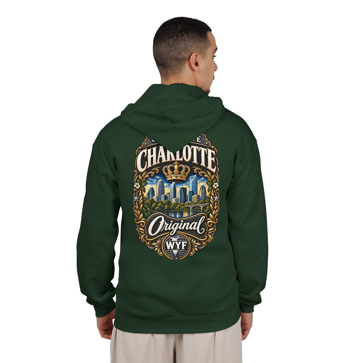 WYF Charlotte Full-Zip Hoodie | Charlotte Souvenir & Where You From Streetwear
