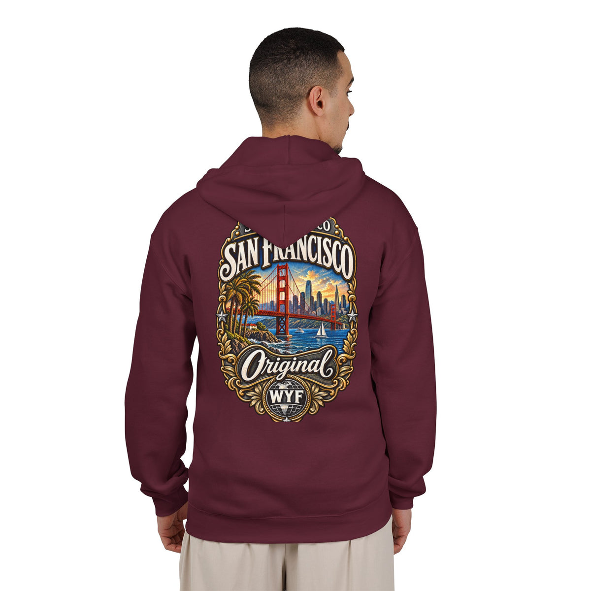 WYF San Francisco Full-Zip Hoodie | San Francisco Souvenir & Where You From Streetwear