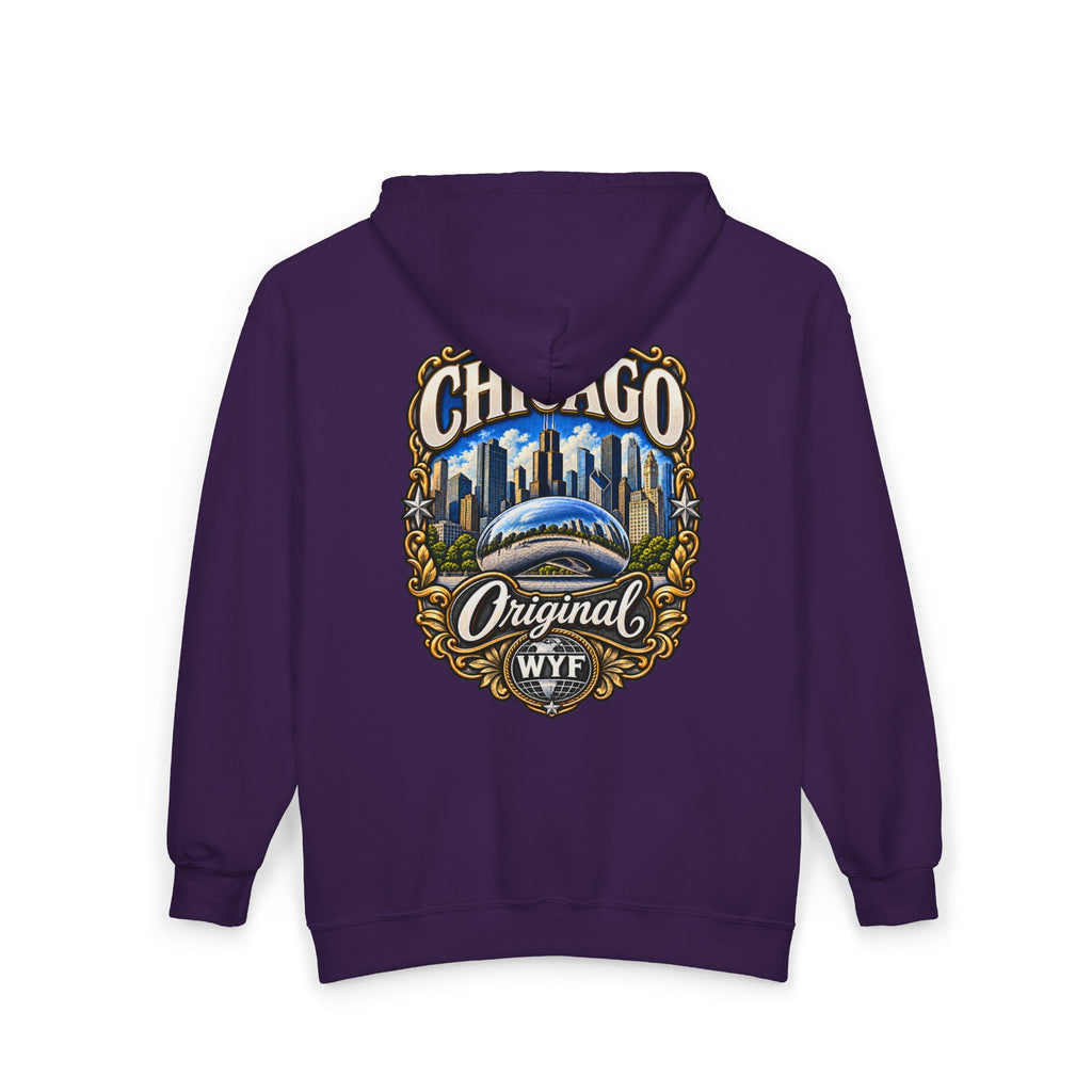 WYF Chicago Full-Zip Hoodie | Chicago Souvenir & Where You From Streetwear