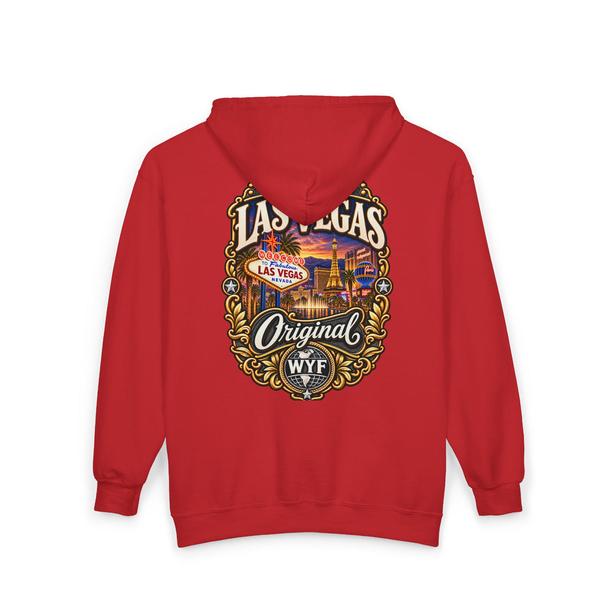 WYF Las Vegas Full-Zip Hoodie | Las Vegas Souvenir & Where You From Streetwear