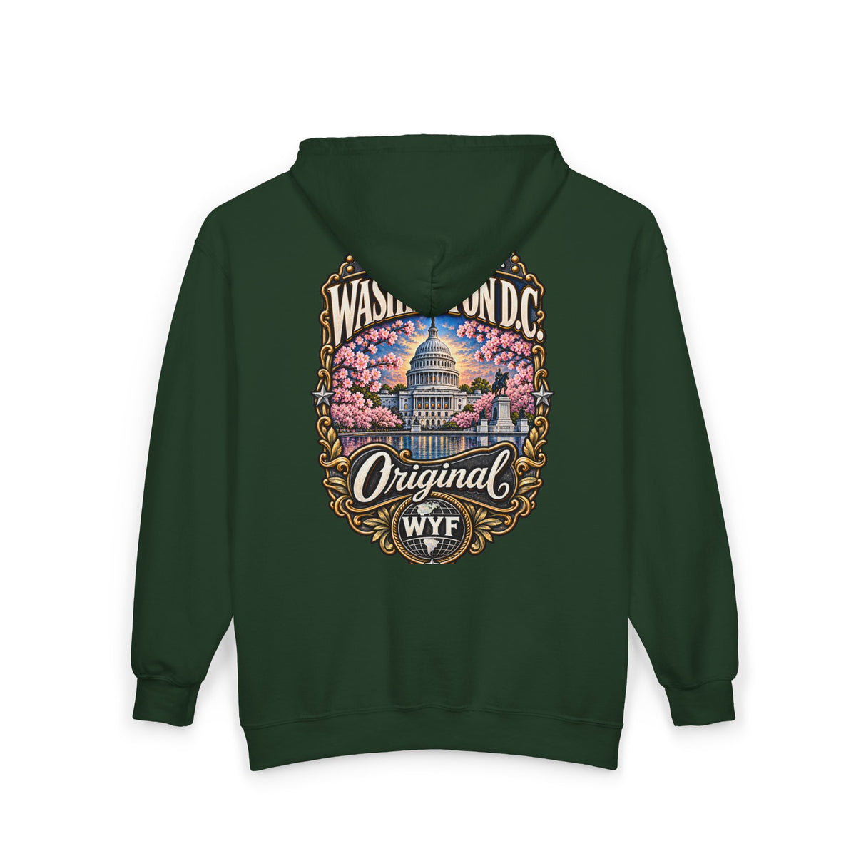 WYF Washington Dc Full-Zip Hoodie | Washington Dc Souvenir & Where You From Streetwear