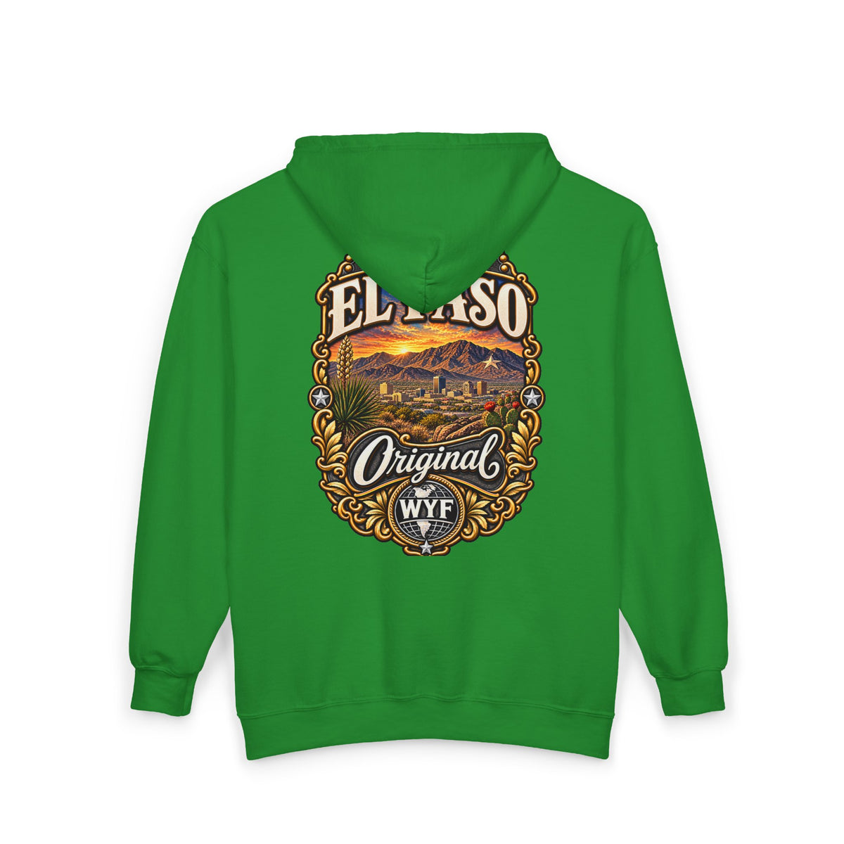 WYF El Paso Full-Zip Hoodie | El Paso Souvenir & Where You From Streetwear