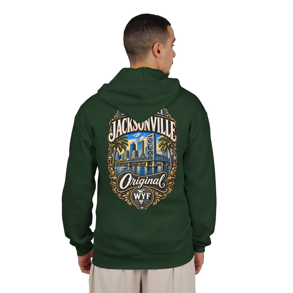 WYF Jacksonville Full-Zip Hoodie | Jacksonville Souvenir & Where You From Streetwear