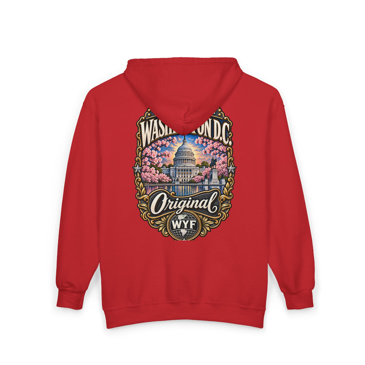 WYF Washington Dc Full-Zip Hoodie | Washington Dc Souvenir & Where You From Streetwear
