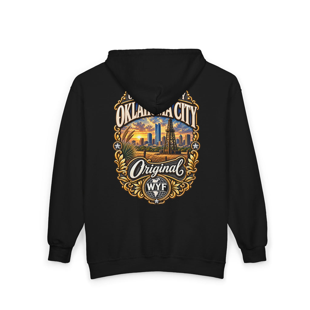 WYF Oklahoma City Full-Zip Hoodie | Oklahoma City Souvenir & Where You From Streetwear