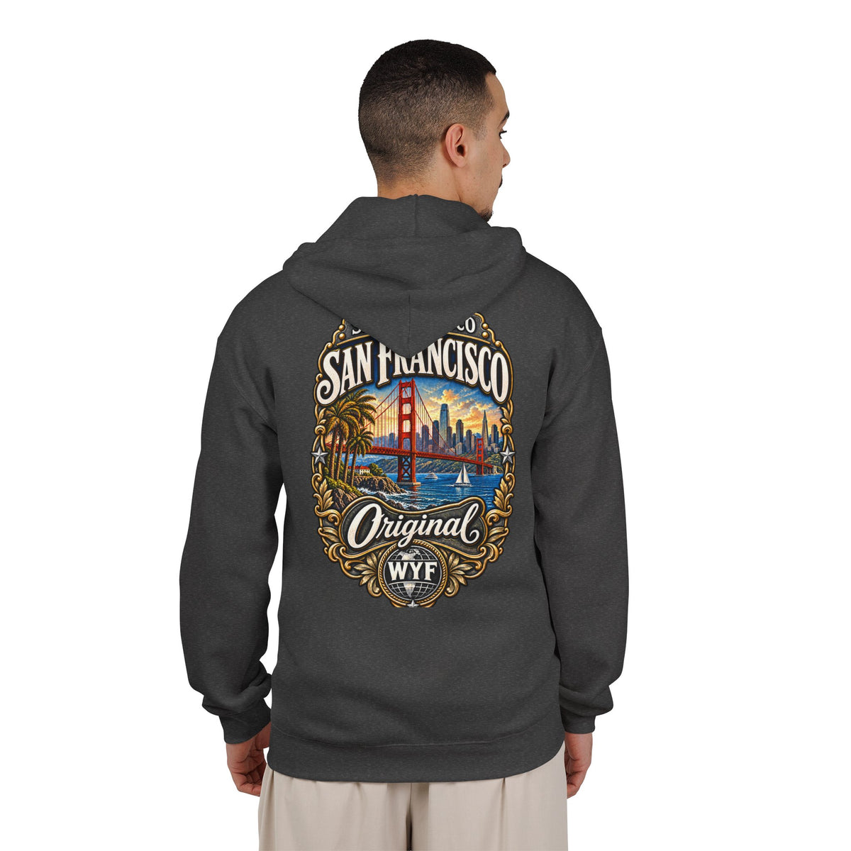 WYF San Francisco Full-Zip Hoodie | San Francisco Souvenir & Where You From Streetwear