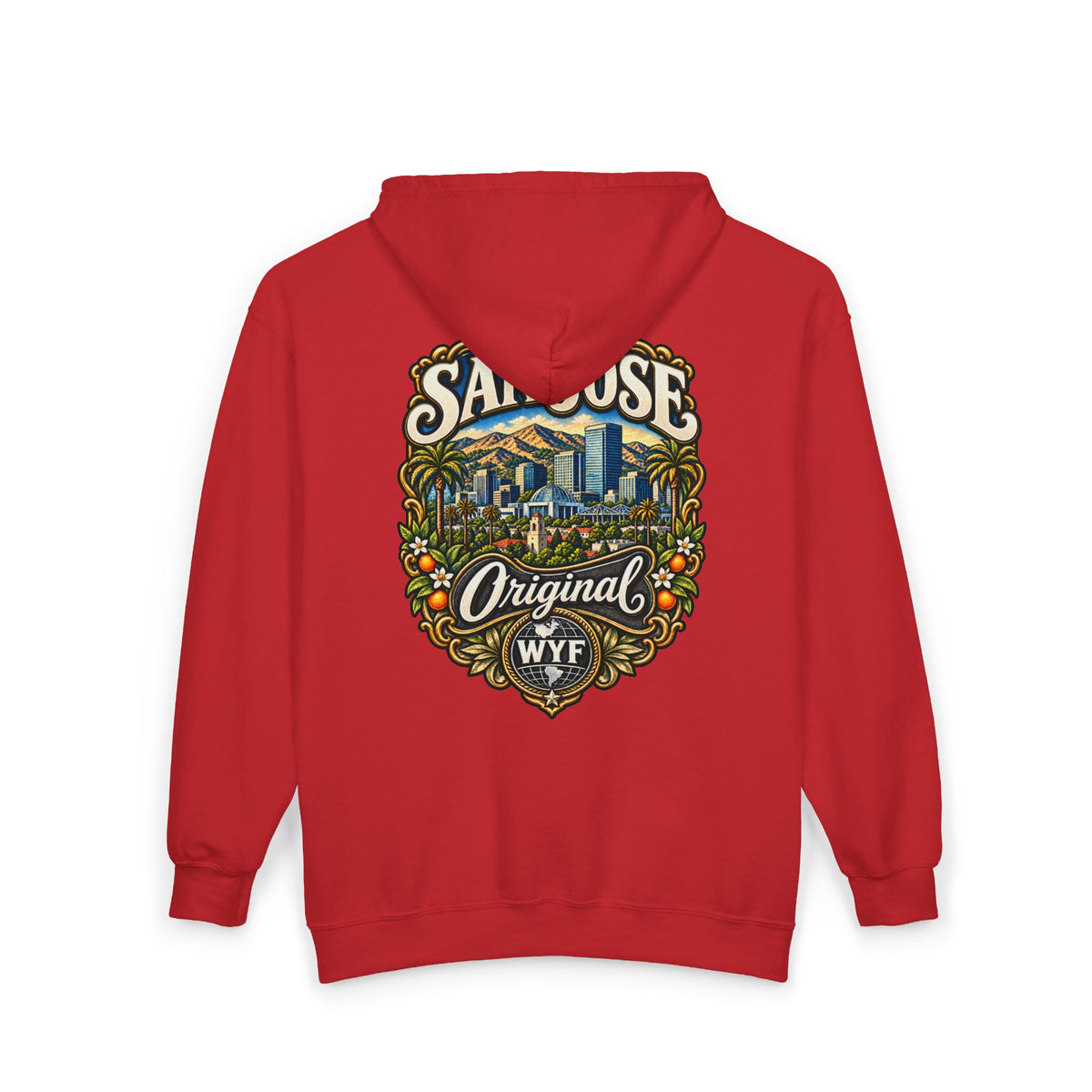 WYF San Jose Full-Zip Hoodie | San Jose Souvenir & Where You From Streetwear
