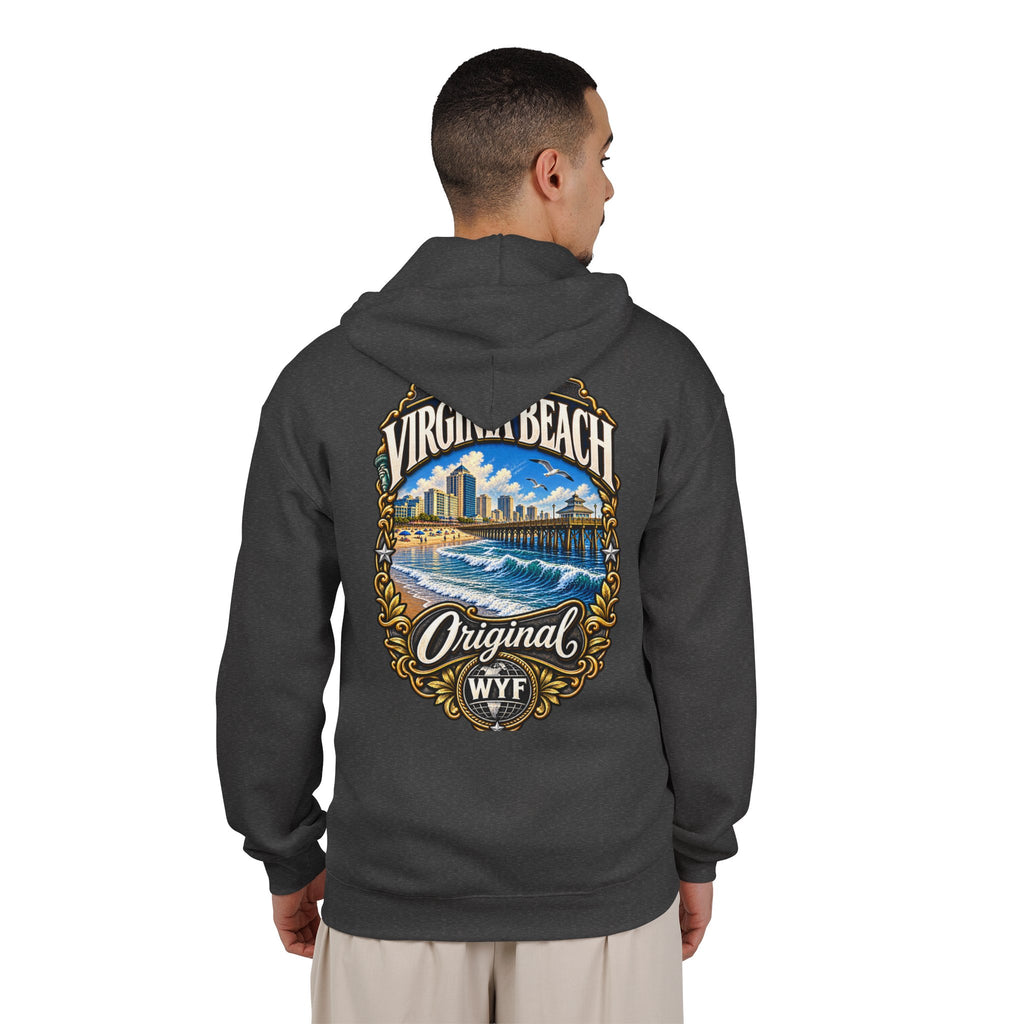 WYF Virginia Beach Full-Zip Hoodie | Virginia Beach Souvenir & Where You From Streetwear