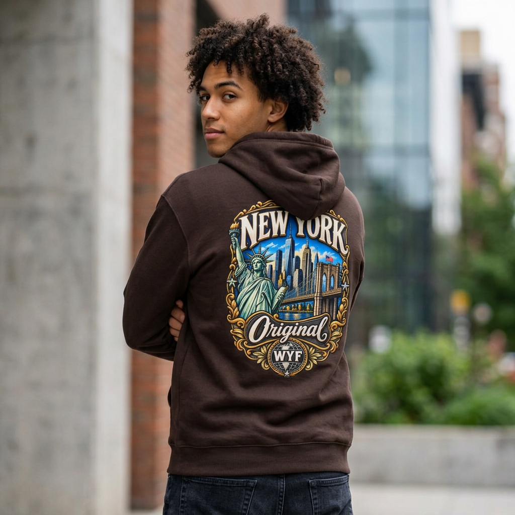 WYF New York Full-Zip Hoodie | Where You From NYC Streetwear Now York Hoodie