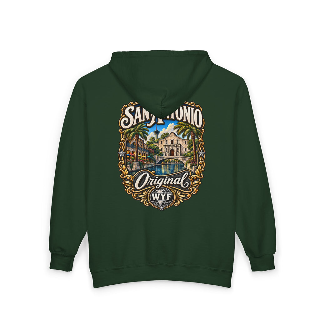 WYF San Antonio Full-Zip Hoodie | San Antonio Souvenir & Where You From Streetwear