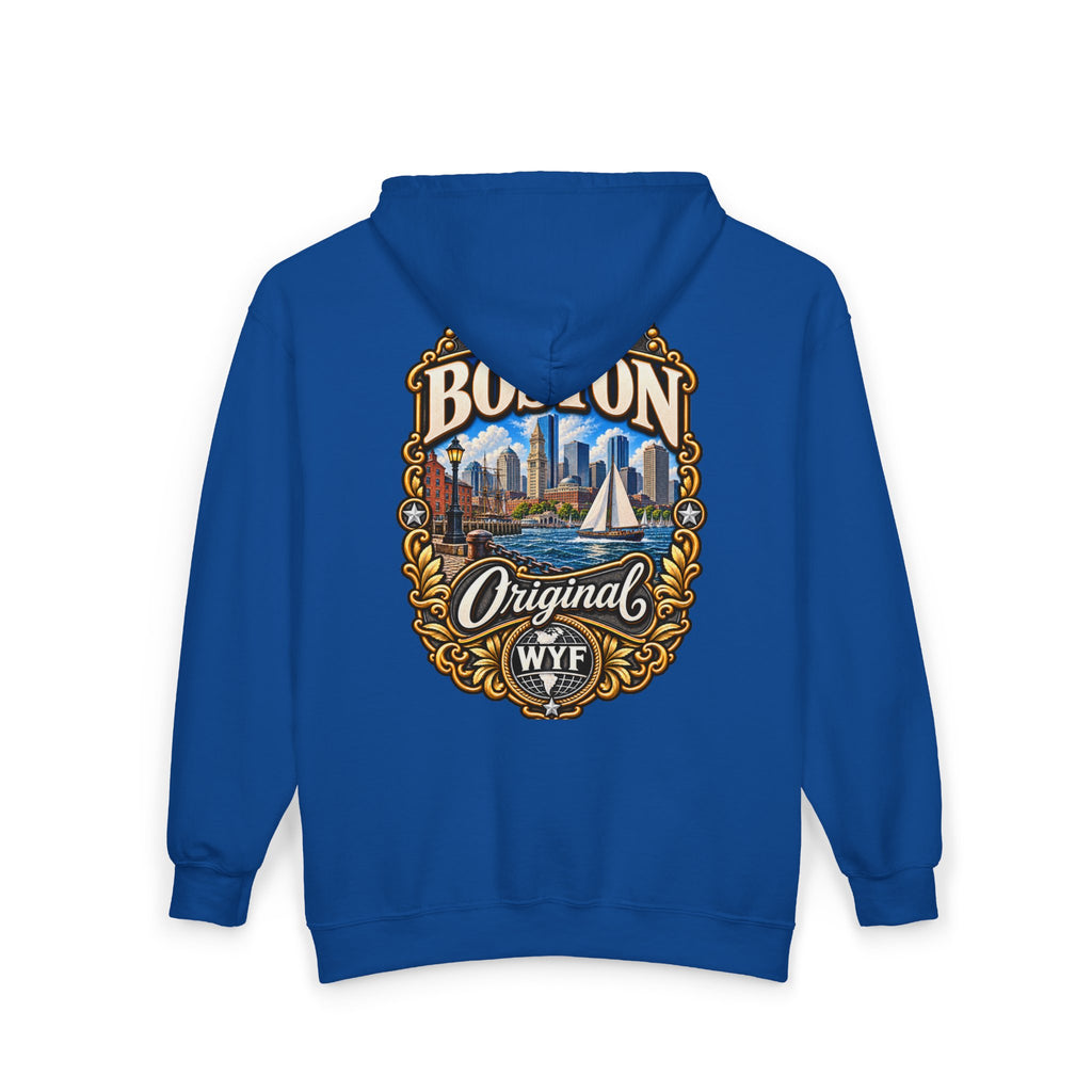 WYF Boston Full-Zip Hoodie | Boston Souvenir & Where You From Streetwear