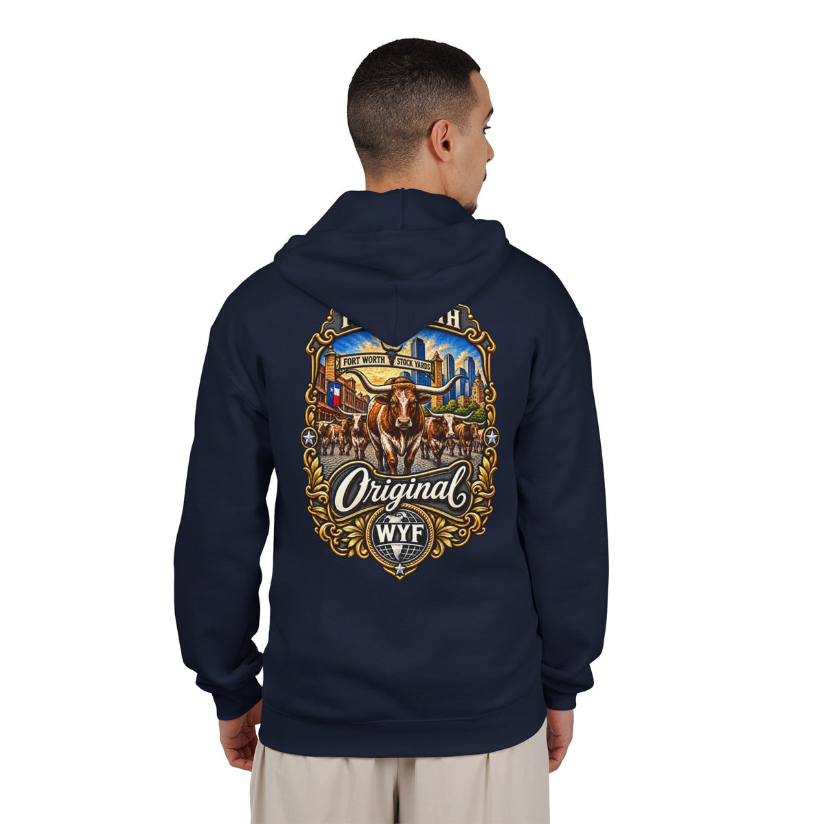 WYF Fort Worth Full-Zip Hoodie | Fort Worth Souvenir & Where You From Streetwear