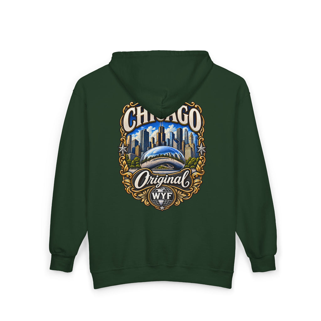 WYF Chicago Full-Zip Hoodie | Chicago Souvenir & Where You From Streetwear