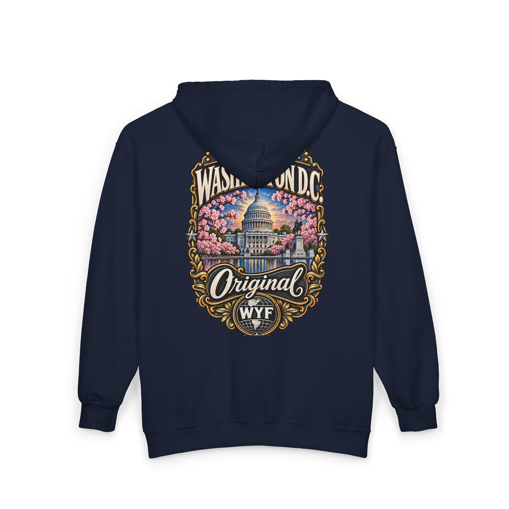 WYF Washington Dc Full-Zip Hoodie | Washington Dc Souvenir & Where You From Streetwear