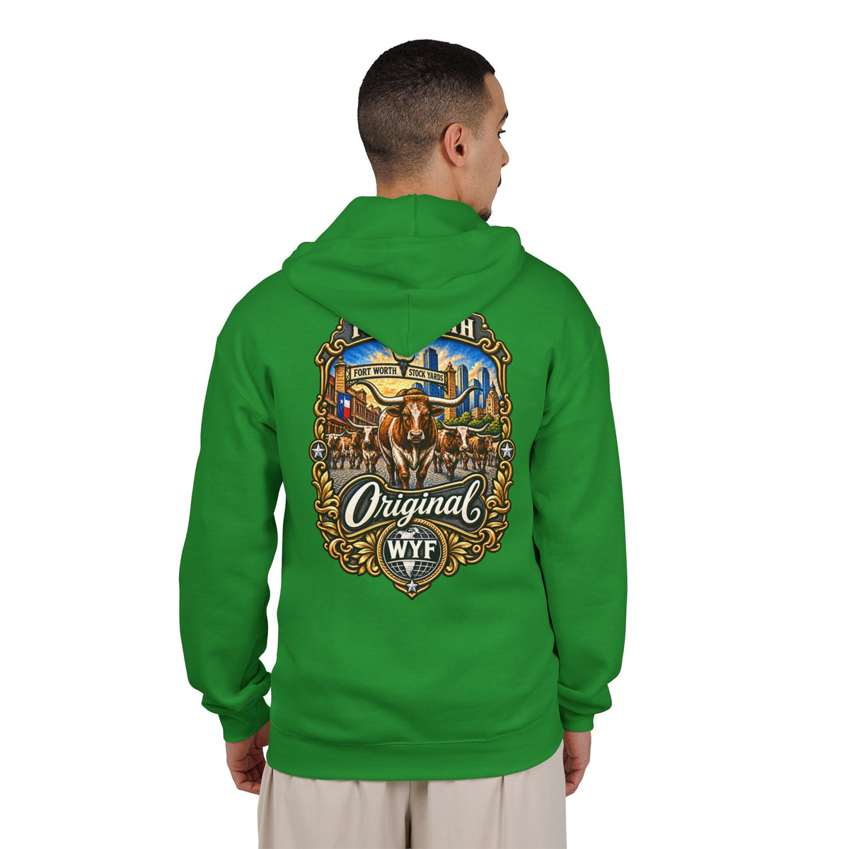 WYF Fort Worth Full-Zip Hoodie | Fort Worth Souvenir & Where You From Streetwear
