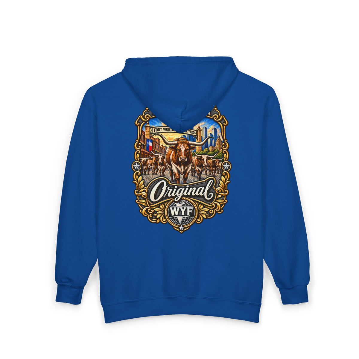 WYF Fort Worth Full-Zip Hoodie | Fort Worth Souvenir & Where You From Streetwear
