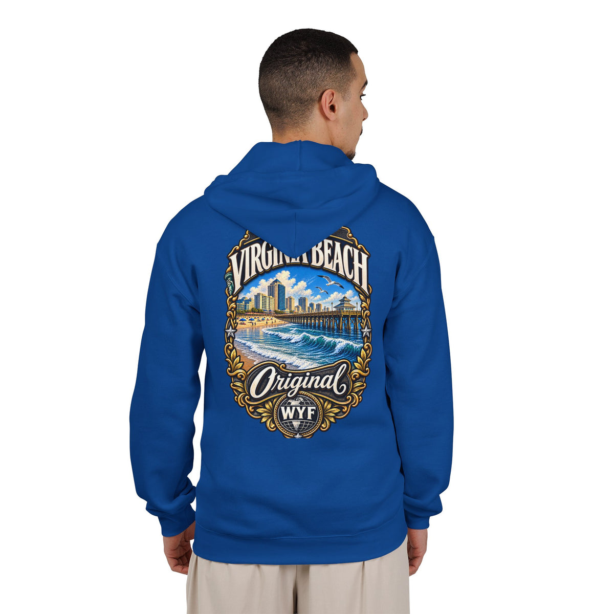 WYF Virginia Beach Full-Zip Hoodie | Virginia Beach Souvenir & Where You From Streetwear