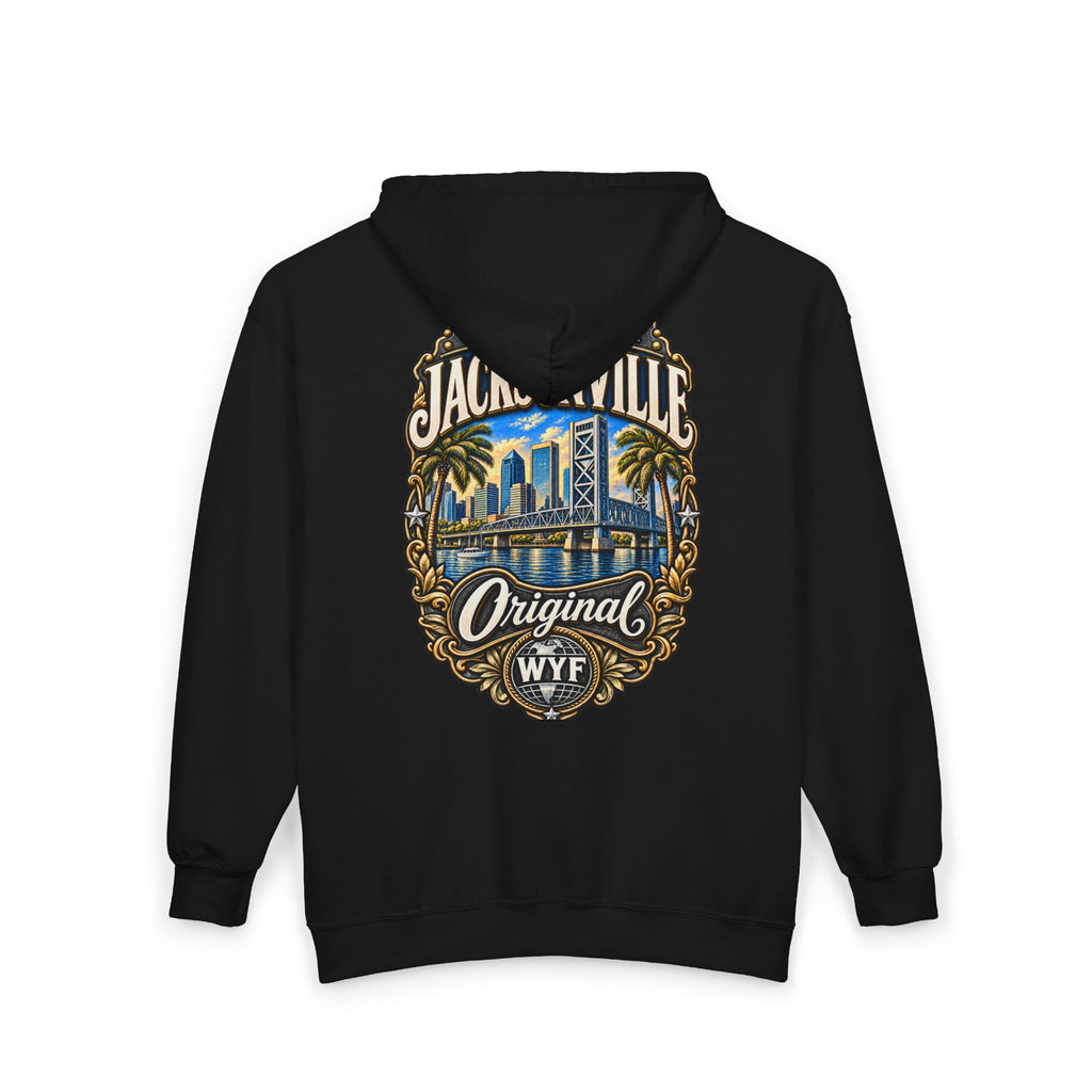 WYF Jacksonville Full-Zip Hoodie | Jacksonville Souvenir & Where You From Streetwear