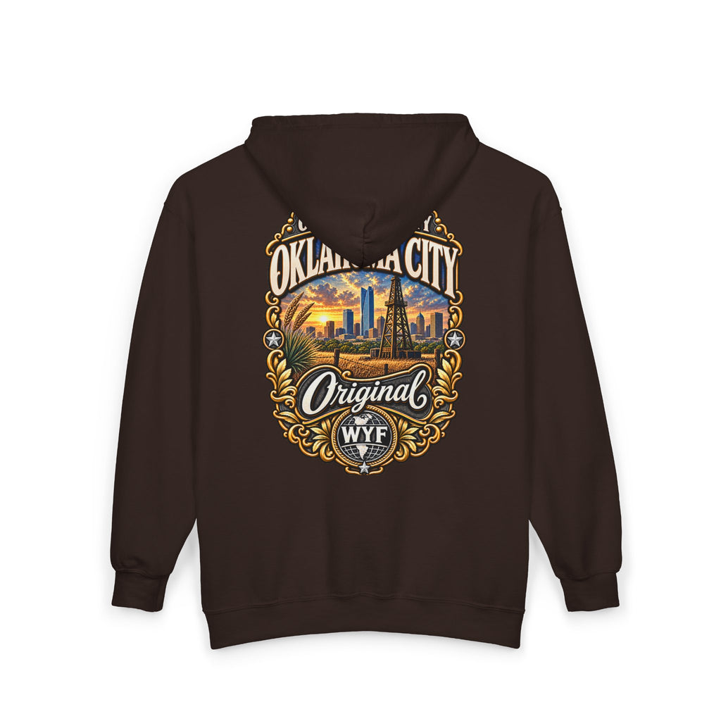 WYF Oklahoma City Full-Zip Hoodie | Oklahoma City Souvenir & Where You From Streetwear