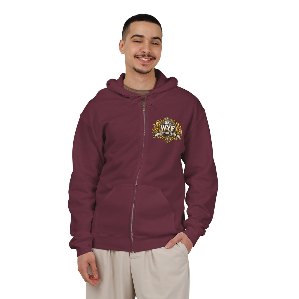 WYF Los Angeles Full-Zip Hoodie | Los Angeles Souvenir & Where You From Streetwear
