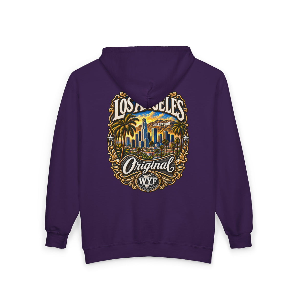 WYF Los Angeles Full-Zip Hoodie | Los Angeles Souvenir & Where You From Streetwear