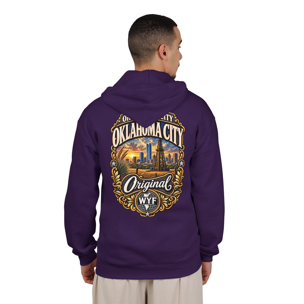 WYF Oklahoma City Full-Zip Hoodie | Oklahoma City Souvenir & Where You From Streetwear