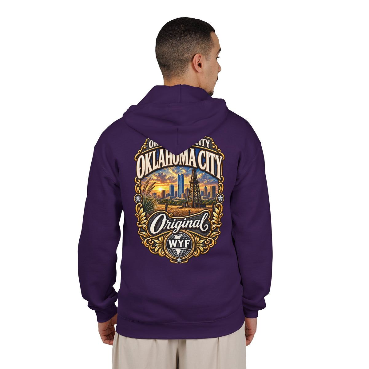 WYF Oklahoma City Full-Zip Hoodie | Oklahoma City Souvenir & Where You From Streetwear