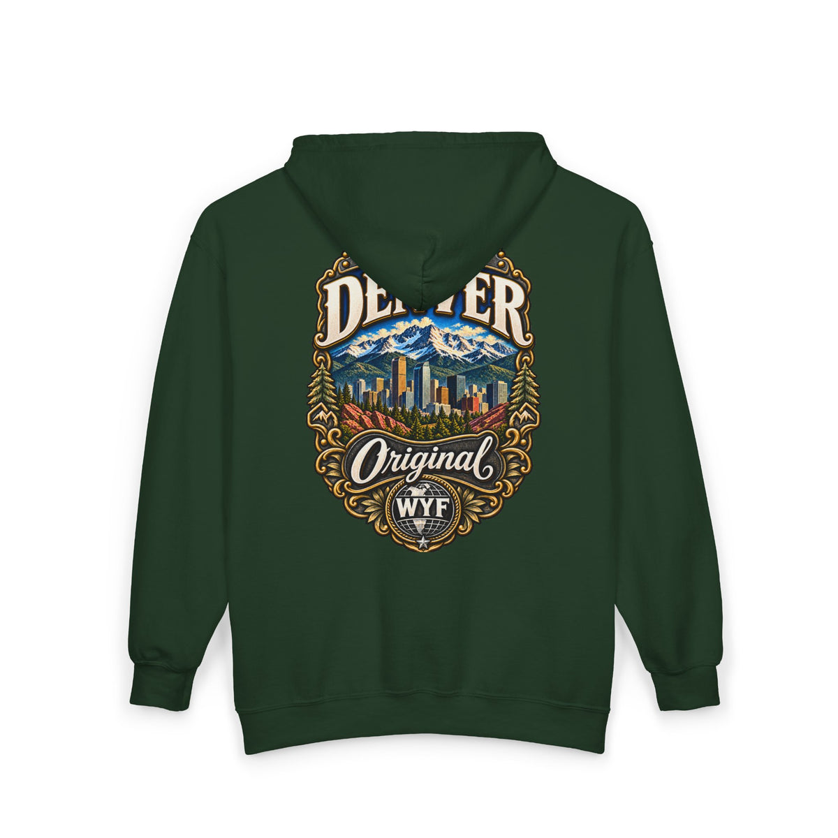 WYF Denver Full-Zip Hoodie | Denver Souvenir & Where You From Streetwear