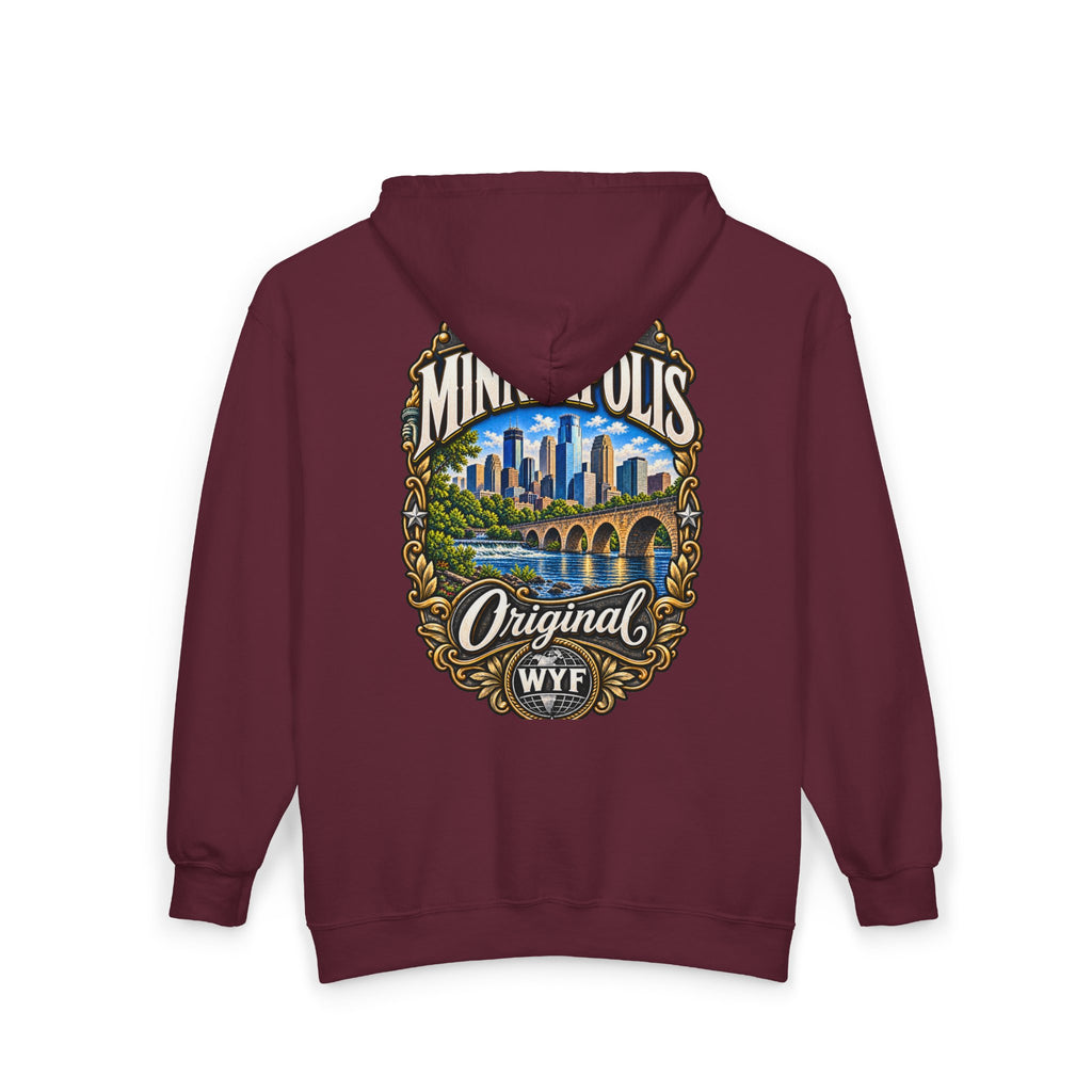 WYF Minneapolis Full-Zip Hoodie | Minneapolis Souvenir & Where You From Streetwear