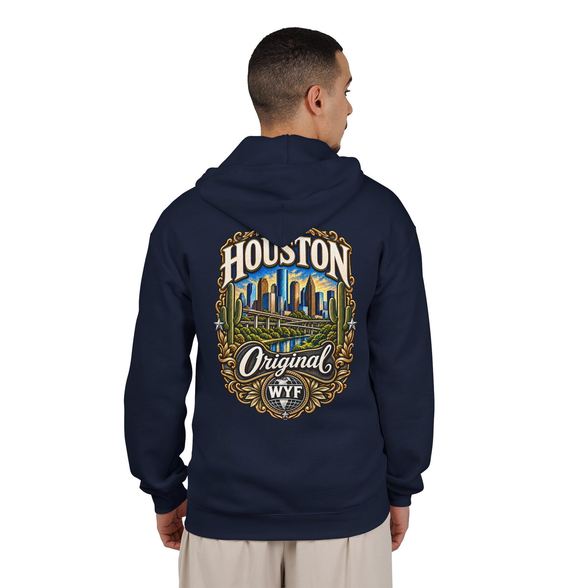 WYF Houston Full-Zip Hoodie | Houston Souvenir & Where You From Streetwear
