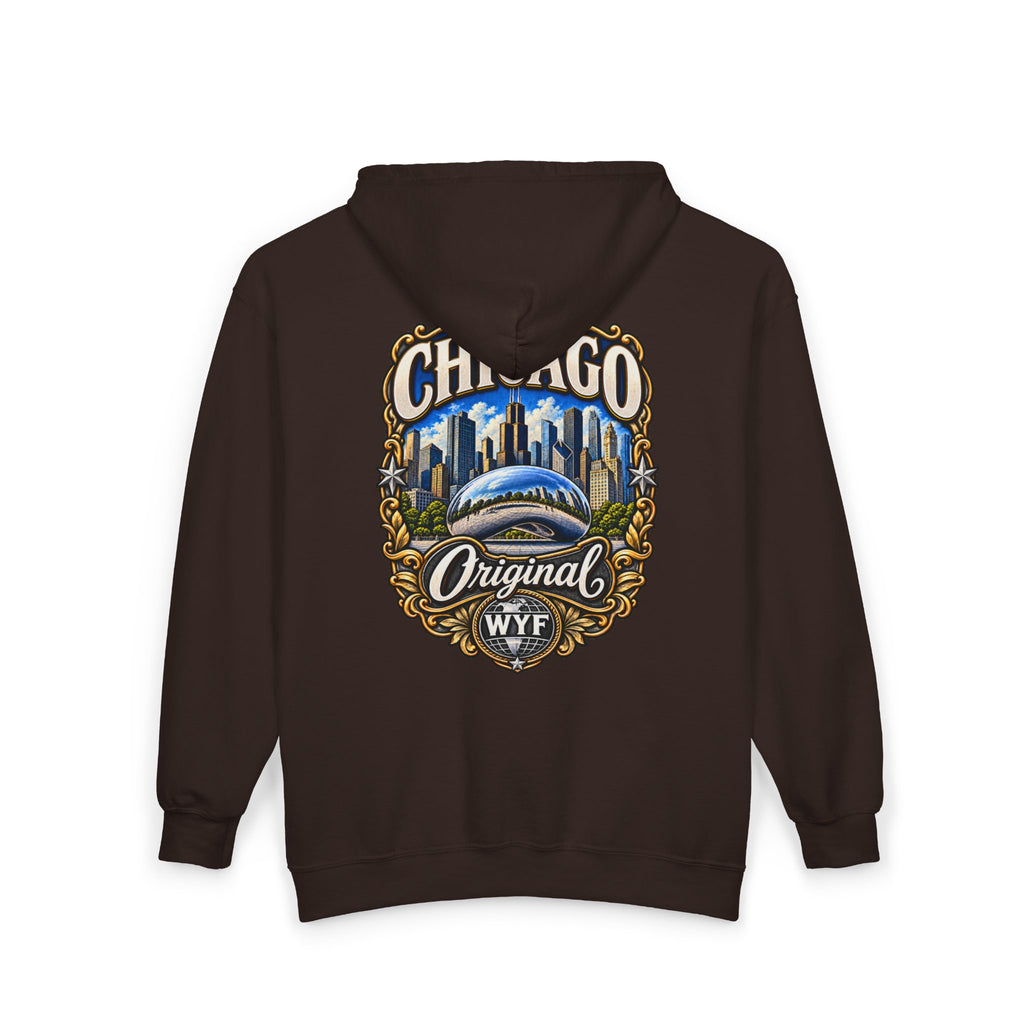 WYF Chicago Full-Zip Hoodie | Chicago Souvenir & Where You From Streetwear