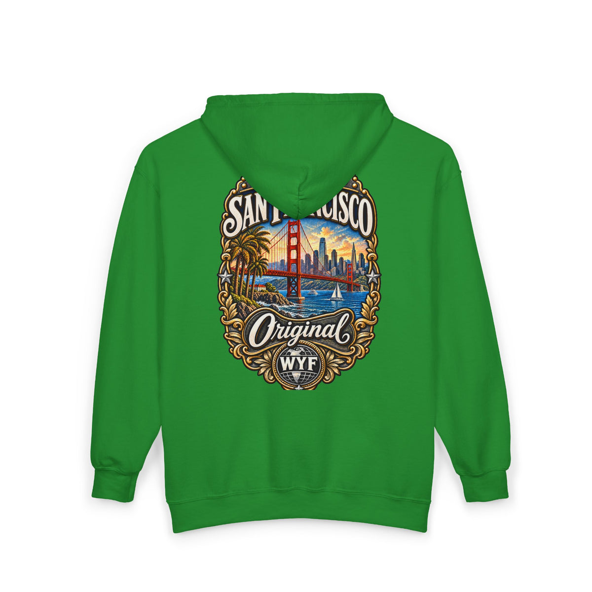 WYF San Francisco Full-Zip Hoodie | San Francisco Souvenir & Where You From Streetwear