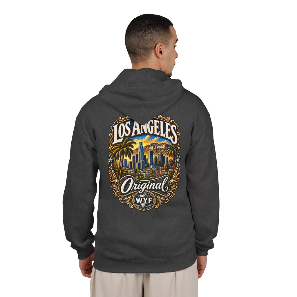 WYF Los Angeles Full-Zip Hoodie | Los Angeles Souvenir & Where You From Streetwear