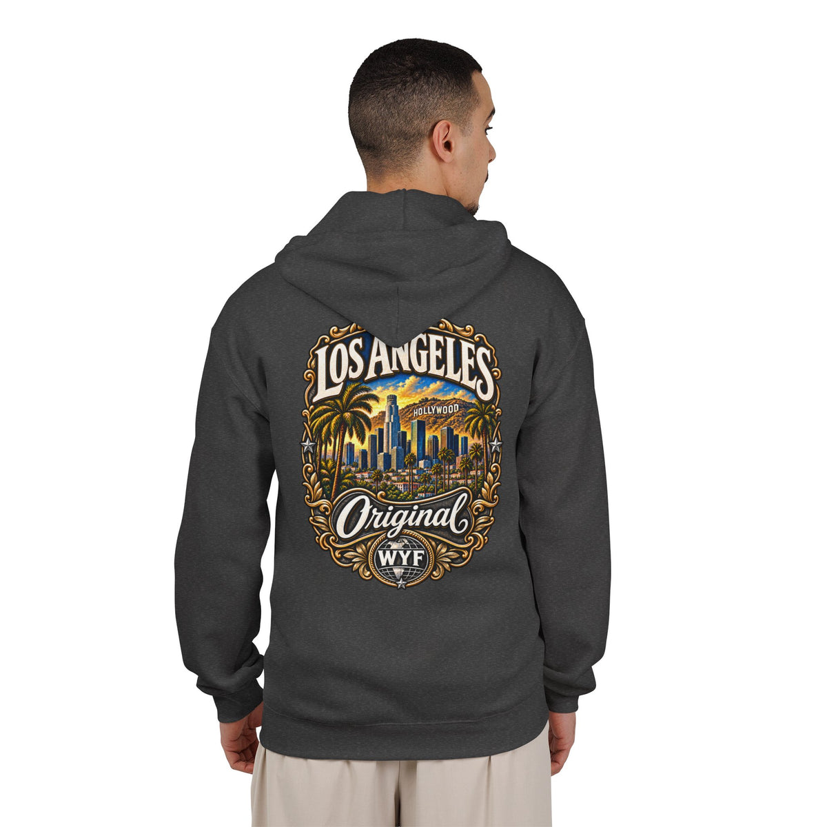 WYF Los Angeles Full-Zip Hoodie | Los Angeles Souvenir & Where You From Streetwear