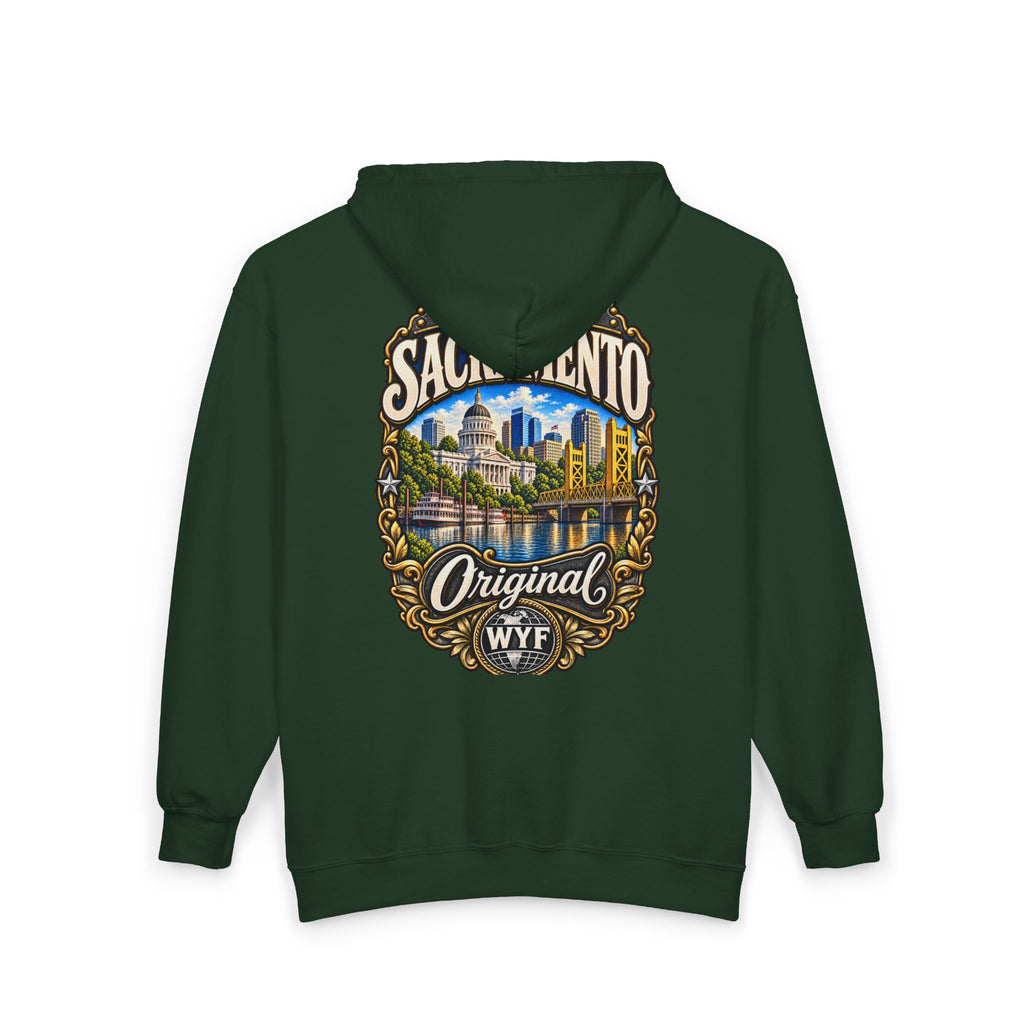 WYF Sacramento Full-Zip Hoodie | Sacramento Souvenir & Where You From Streetwear