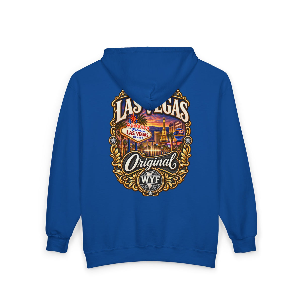 WYF Las Vegas Full-Zip Hoodie | Las Vegas Souvenir & Where You From Streetwear