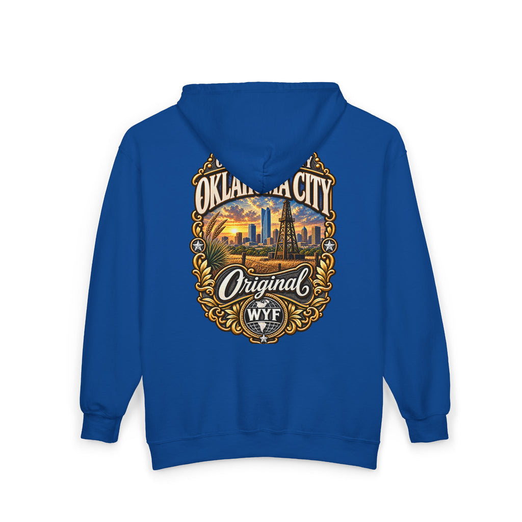 WYF Oklahoma City Full-Zip Hoodie | Oklahoma City Souvenir & Where You From Streetwear