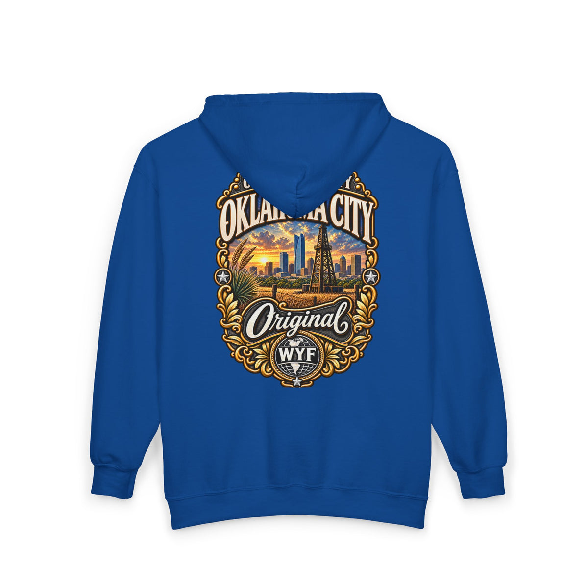 WYF Oklahoma City Full-Zip Hoodie | Oklahoma City Souvenir & Where You From Streetwear