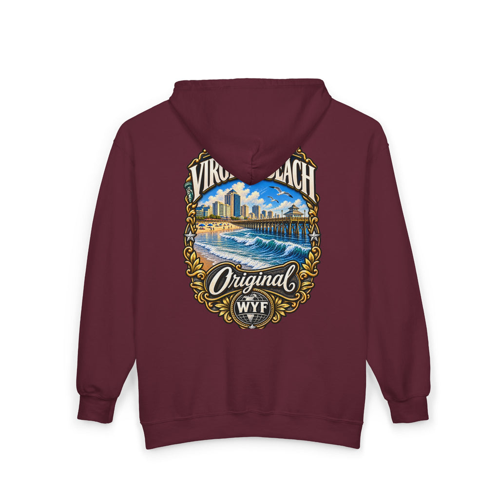 WYF Virginia Beach Full-Zip Hoodie | Virginia Beach Souvenir & Where You From Streetwear