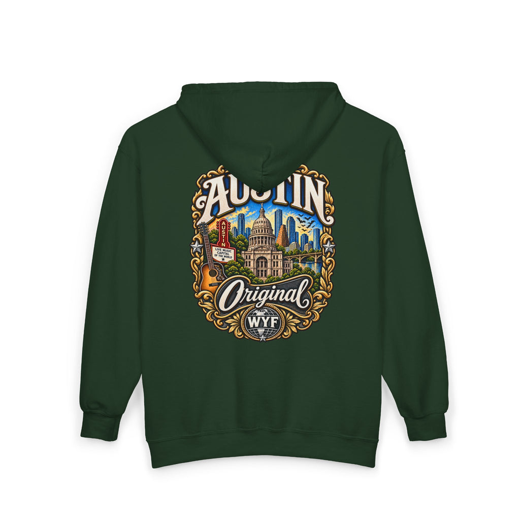 WYF Austin Full-Zip Hoodie | Austin Souvenir & Where You From Streetwear