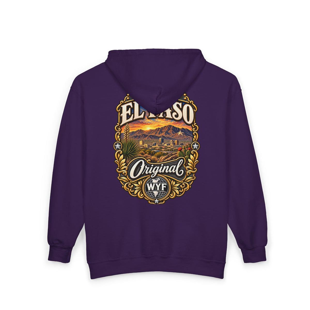 WYF El Paso Full-Zip Hoodie | El Paso Souvenir & Where You From Streetwear