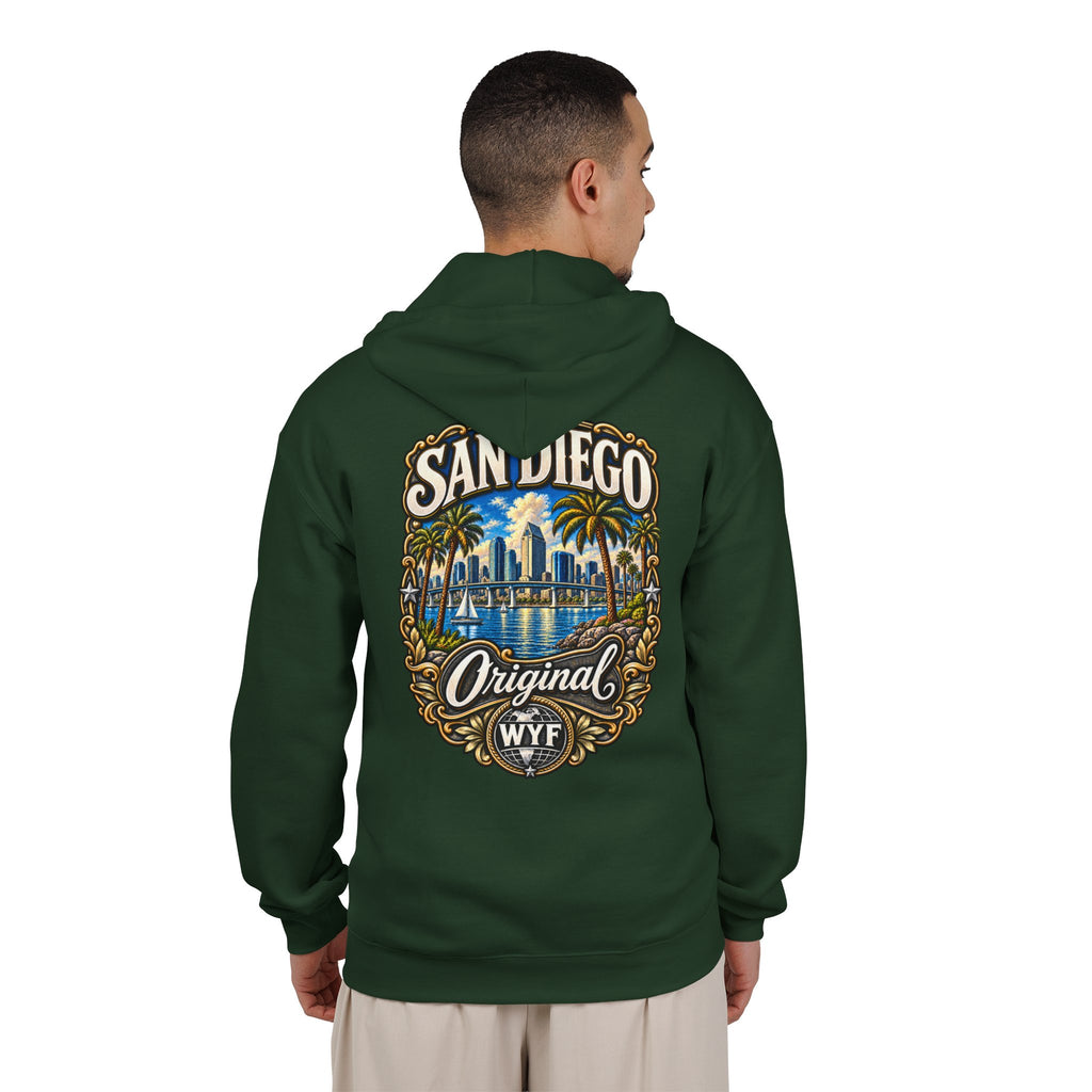 WYF San Diego Full-Zip Hoodie | San Diego Souvenir & Where You From Streetwear