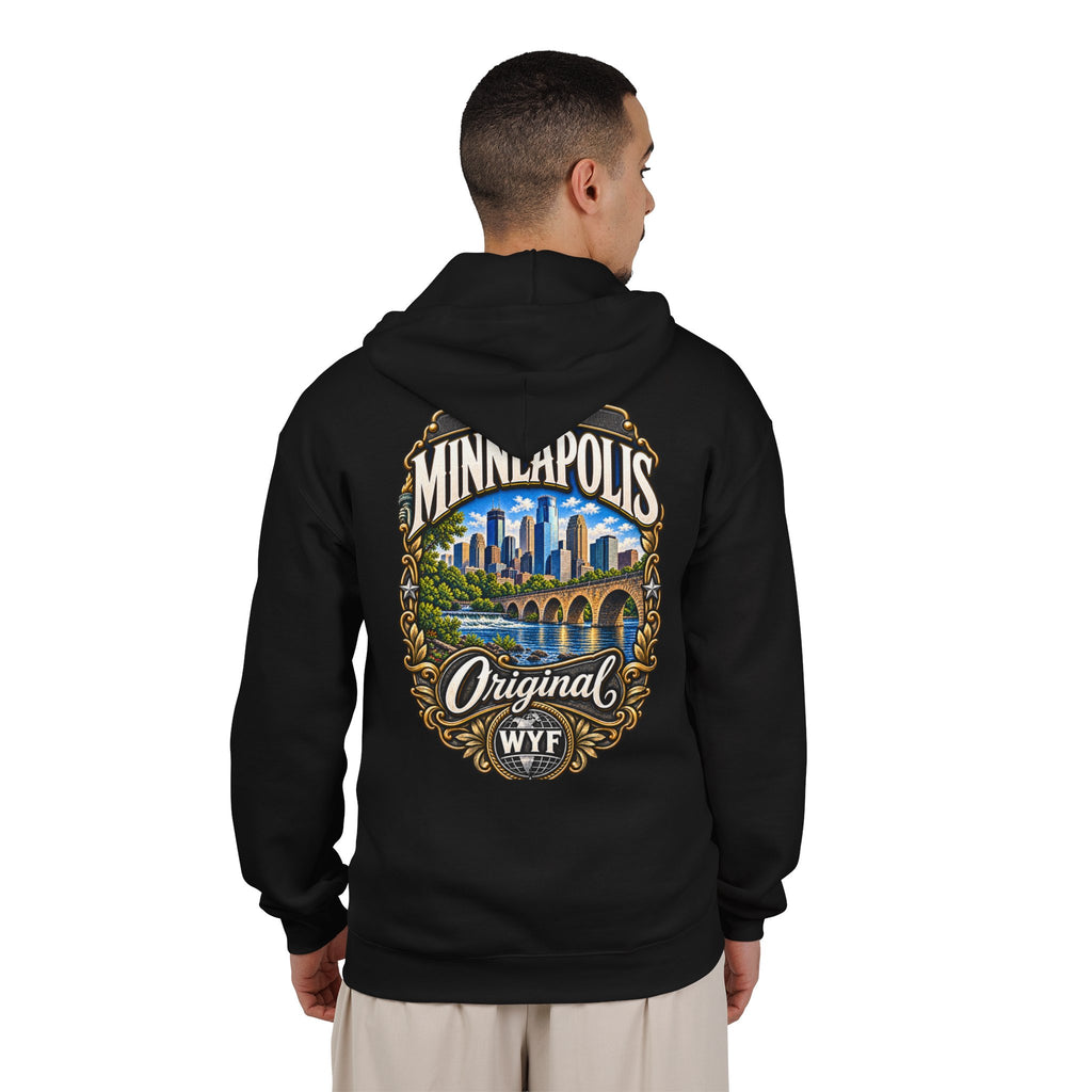 WYF Minneapolis Full-Zip Hoodie | Minneapolis Souvenir & Where You From Streetwear