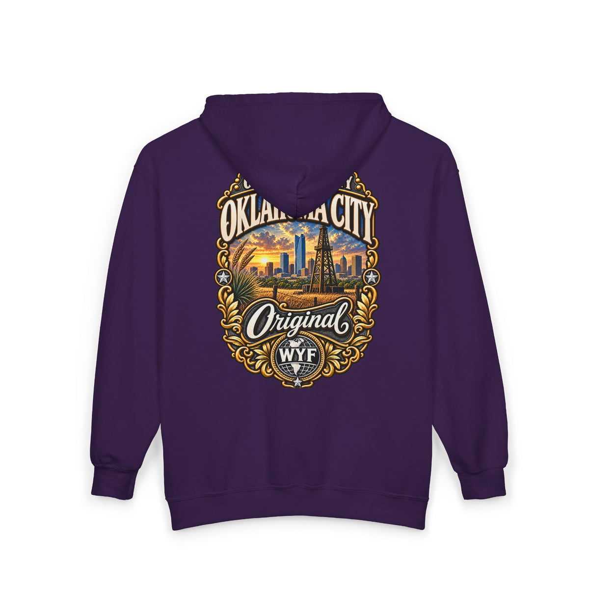 WYF Oklahoma City Full-Zip Hoodie | Oklahoma City Souvenir & Where You From Streetwear