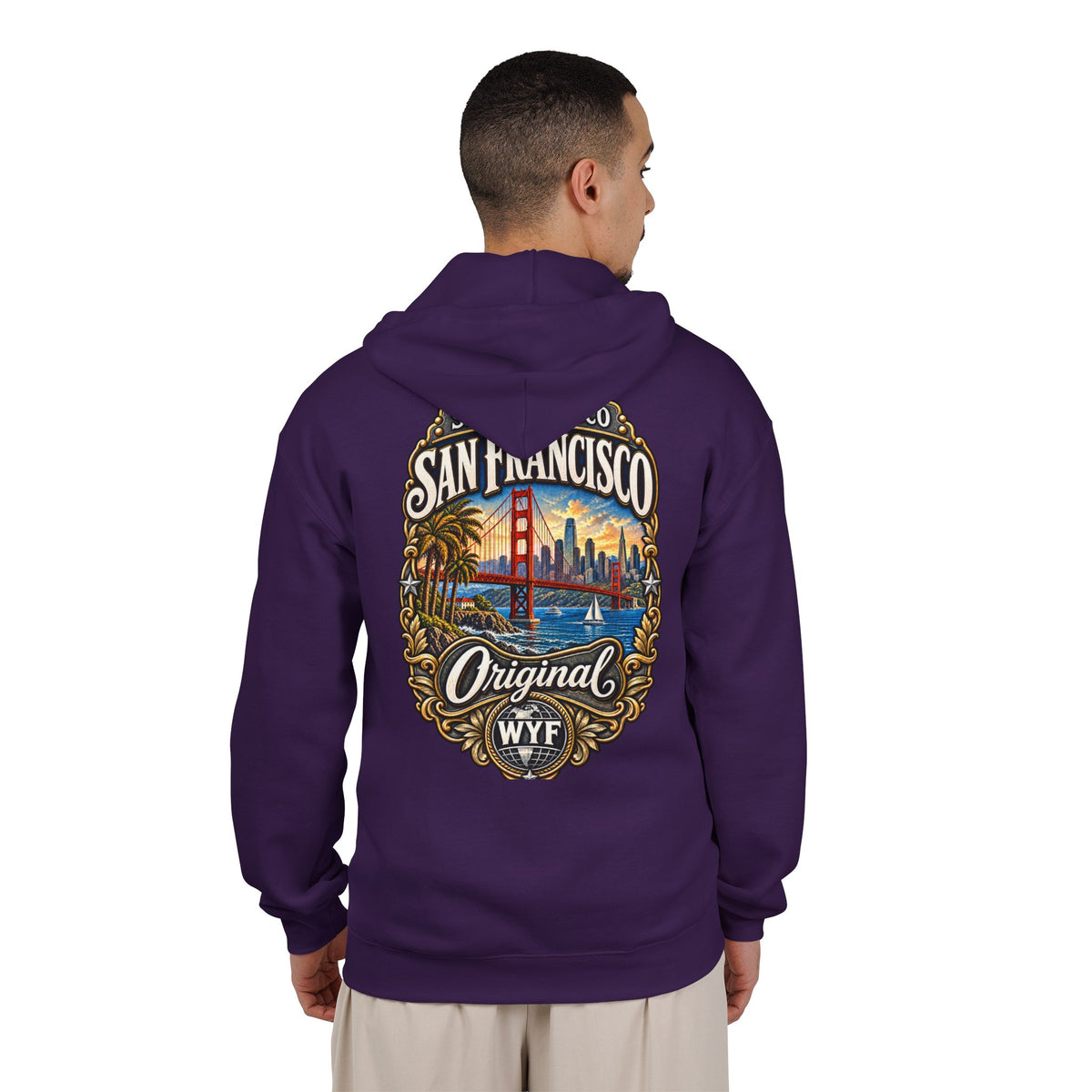WYF San Francisco Full-Zip Hoodie | San Francisco Souvenir & Where You From Streetwear