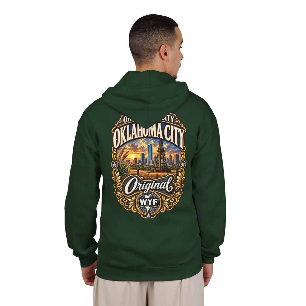 WYF Oklahoma City Full-Zip Hoodie | Oklahoma City Souvenir & Where You From Streetwear
