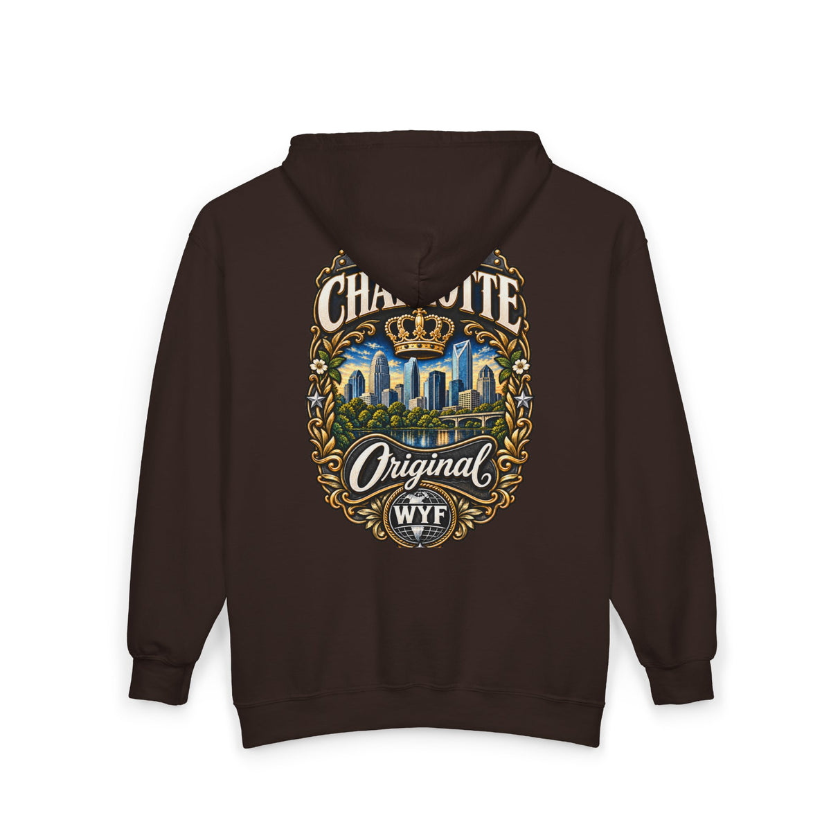 WYF Charlotte Full-Zip Hoodie | Charlotte Souvenir & Where You From Streetwear